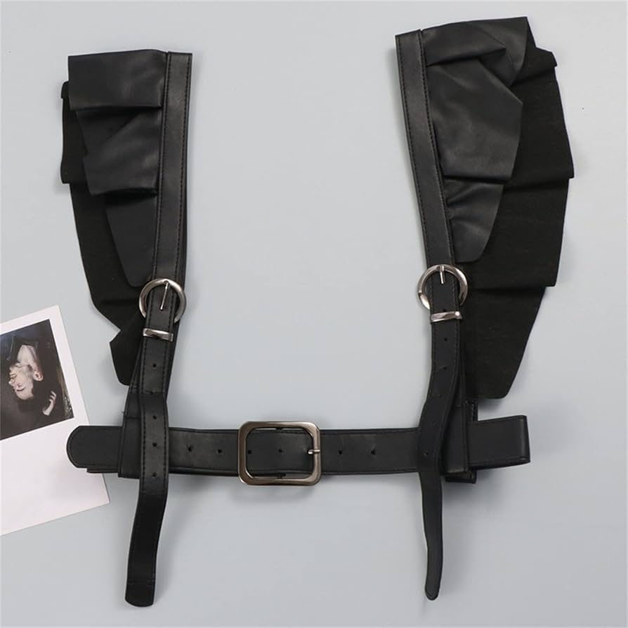 AD2021 21AW フリルハーネス 黒 サテン ポリエステル ベルト 61+pTQyI2GL._UF894,1000_QL80_.jpg